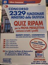 Libro Simone 336 Concorso Funzionari Ministero Della Giustizia Quiz Ripam 2329
