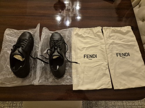 Sneakers fendi pelle nere - sneakers,