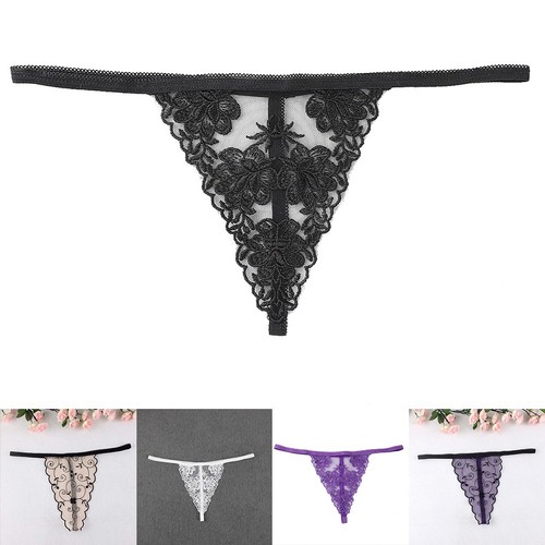 Tanga pizzo nero intimo con