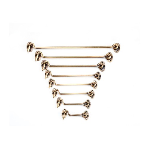 Brass cabin hook and eye - cabin,