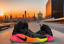 Nike Hyperdunk 2016 Unlimited Uomo 11.5 Nero-Rosa Plast-Volt-Arancione 844359-006