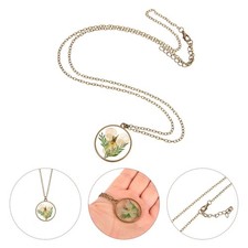  Collanine Collana Con Fiore Essiccato Ciondolo Pendenti Di Gioielli