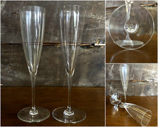 SET 2 FLUTE CHAMPAGNE Dom Perignon CRISTALLO Baccarat 23,3cm VINTAGE '60s LUXURY