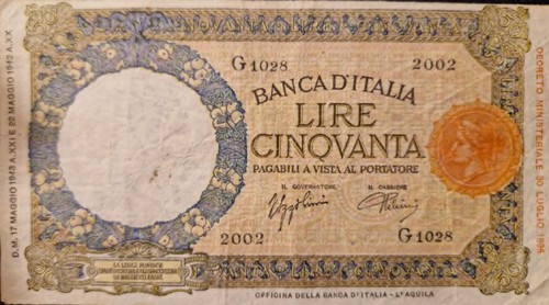 Italia lire lupa capitolina - 50,