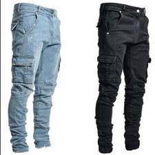 Jeans uomo slim fit strappato