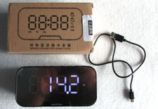 Portatile Sveglia Digital LED Alarm Clock USB MP3 FM Radio altoparlante __S5