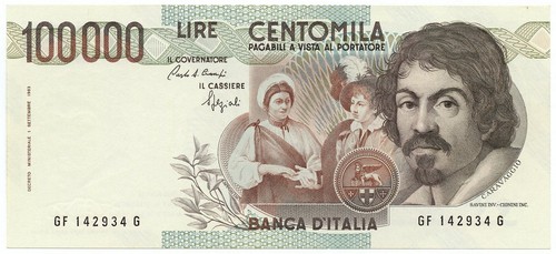 100000 lire banca italia - banca, d'italia