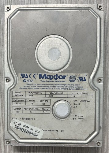 Hard disk maxtor 3gb - maxtor, pata