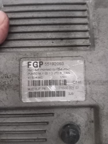 55192093 centralina motore ecu - centralina,
