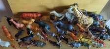 Lotto 50 animali vintage PVC plastica anni '90-2000 savana giungla fattoria