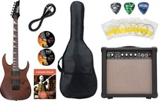 Ibanez GRG121DX-WNF Chitarra Elettrica Walnut Flat Starter Set Amplificatore Borsa Scuola
