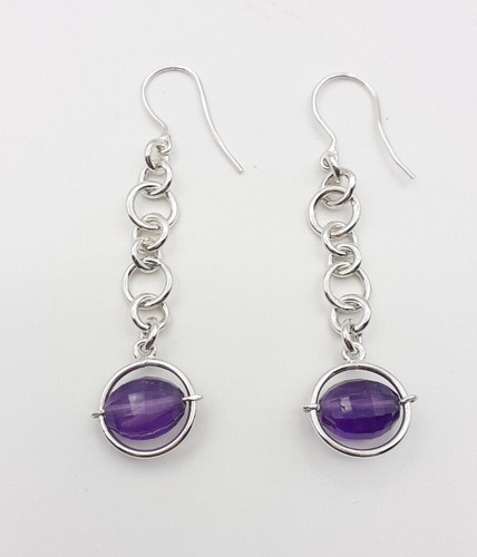 Orecchini ametista argento 925 - orecchini,