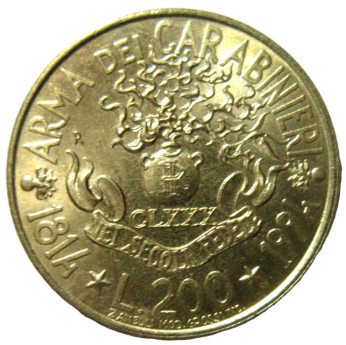 Italy 200 lire 1994 - italy., lire,