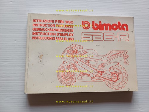 Bimota sb6 1996 manuale uso - sb6-r,