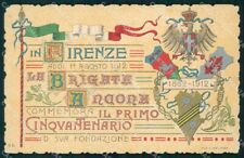 Militari 69º 70º Reggimento Fanteria Firenze Brigata Ancona cartolina XF5304