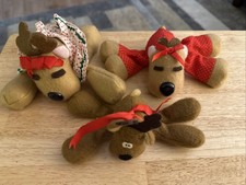 Set 3 peluche renne Hallmark