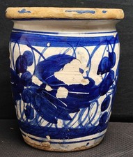 Antico e Raro Vaso In Maiolica Pugliese - Epoca '800
