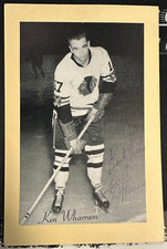 Carta Ken Wharram Autografata 1944-63 Alveare Gruppo II Chicago Blackhawks