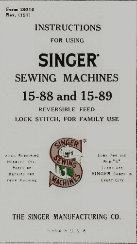 Comprehensive singer 15k88 - singer, 15k88-89