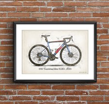 BMC Teammachine SLR01 - 2020 Stampa Ciclismo - Poster Schizzo Arte [senza cornice]