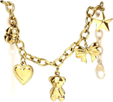 Bracciali Portafortuna Completamente in Acciaio Inossidabile Con Vari Ciondoli.