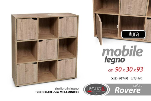 Mobiletto libreria bassa cubo - libreria,