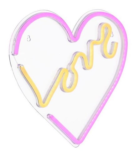 Lampada cuore love neon - cuore,