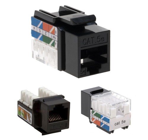 Cat5e nero keystone - keystone, 45