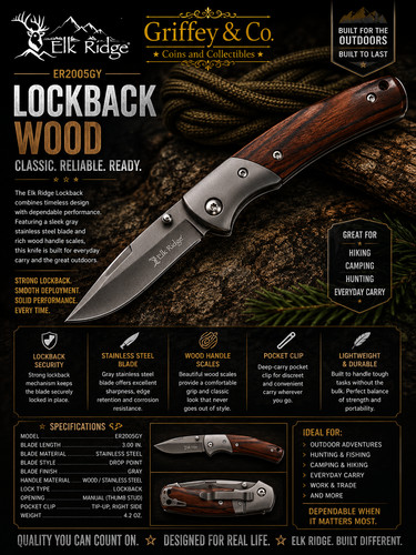 Alce ridge lockback legno - -,
