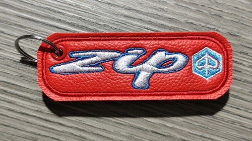 Portachiavi ricamato zip - portachiavi,