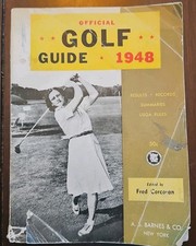 RARA Guida Ufficiale GOLF 1948~Editore Fred Corcoran~Babe Didrikson Zaharias