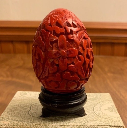 Uovo cinabro rosso - uovo,