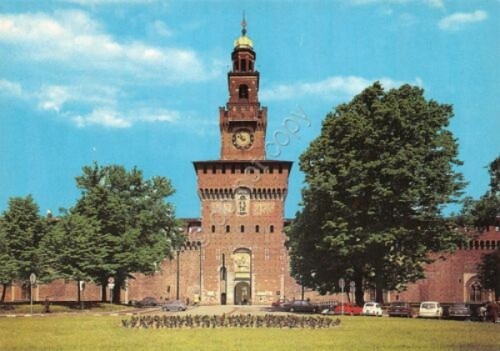 Cartolina milano castello - milano,