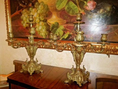 Antica coppia candelabri - antica, di