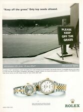 ROLEX DATEJUST-LADY WIMBLEDON 1 pagina Pubblicità 2001 OROLOGIO KEEP OF THE GRAS