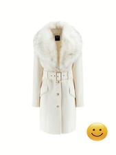 Cappotto bianco con cintura