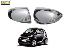 Calotte Specchio retrovisore Cromate Per Smart 451 Da Anno 2007 
