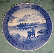 PIATTO DA COLLEZIONE PORCELLANA DANESE NATALE ROYAL COPENHAGEN 1968