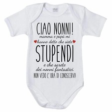Body neonato ciao nonni mamma