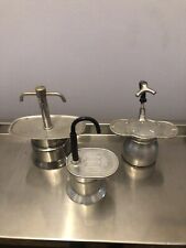 LOTTO DI 3 CAFFETTIERE ANTICHE IN ALLUMINIO