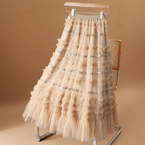 Donna ruffles strati gonna - donna,