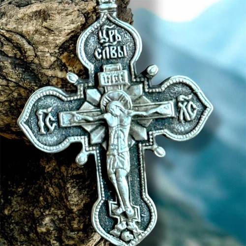 Antica croce argento 925 - , gesù