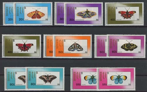 Mongolia 1990 farfalle 2x - mongolia,