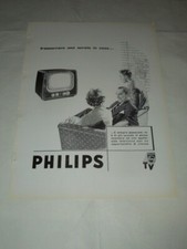 TELEVISORI PHILIPS TV  - VECCHIA PUBBLICITA' CARTACEA DEGLI ANNI  '50 - IMPERD.