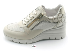 Scarpe donna Nero Giardini E512940D sneakers sportive casual pelle Avorio nuove