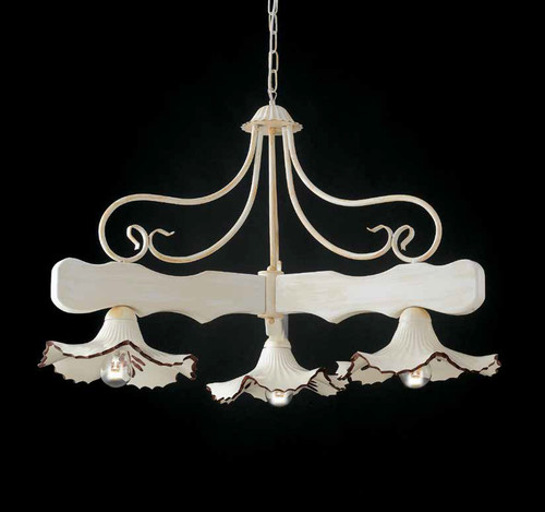 Lampadario luci legno - 3, in