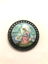 Grande broche émaillée et