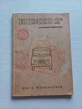 Alfa Romeo furgone Romeo 2° Benzina 1962 manuale uso manutenzione originale