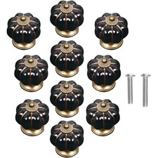 POFET 10 pomelli in ceramica vintage a forma di zucca per armadietti BCBJ