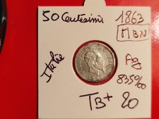 Italie 50 Centesimi 1863 MBN